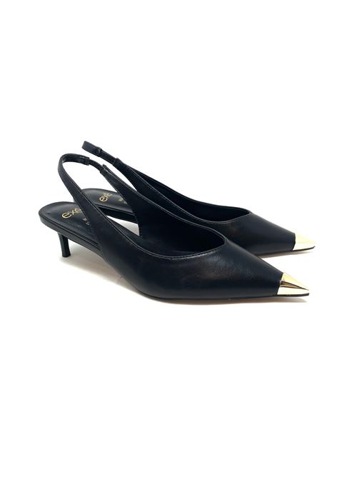 Slingback donna con puntale metallo IL LACCIO | 934PELLEBLACK