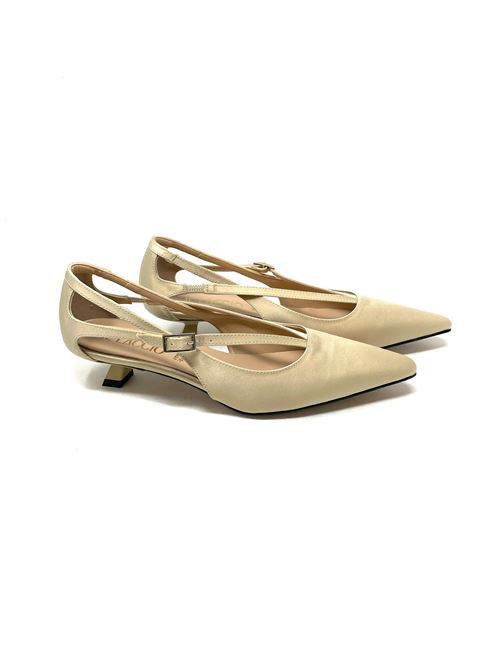 Décolleté aperta in raso di seta avorio vintage
