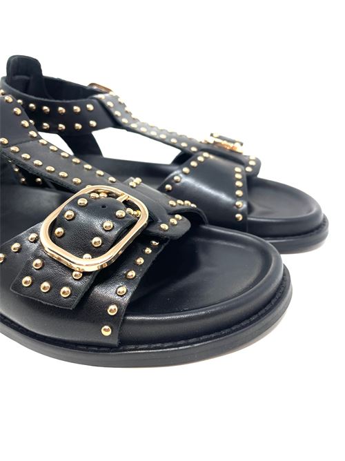 Sandaletto donna con borchie IL LACCIO | D51008MILKABLACK