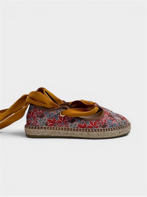 Espadrillas fantasia floreale con lacci senape GAIMO | ROMINAAUDREYFORESTB699ROSSO