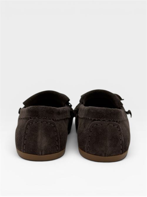 Mocassini in suede con frange da donna INUOVO | C33047CAMOSCIOMOGANO