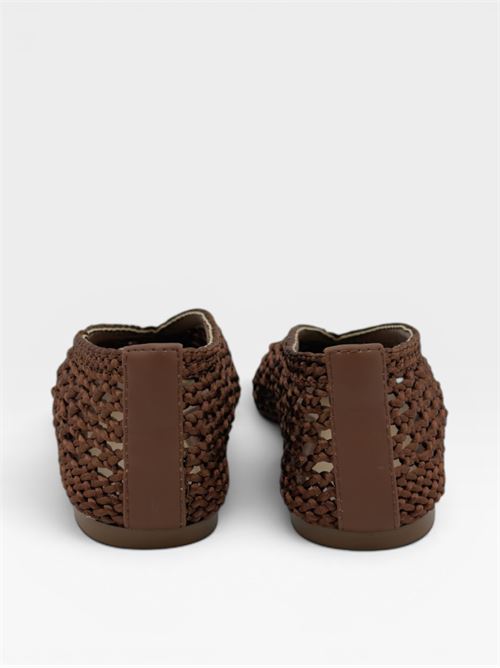 Ballerine intrecciate marroni da donna INUOVO | YTA009TESSUTOBROWN