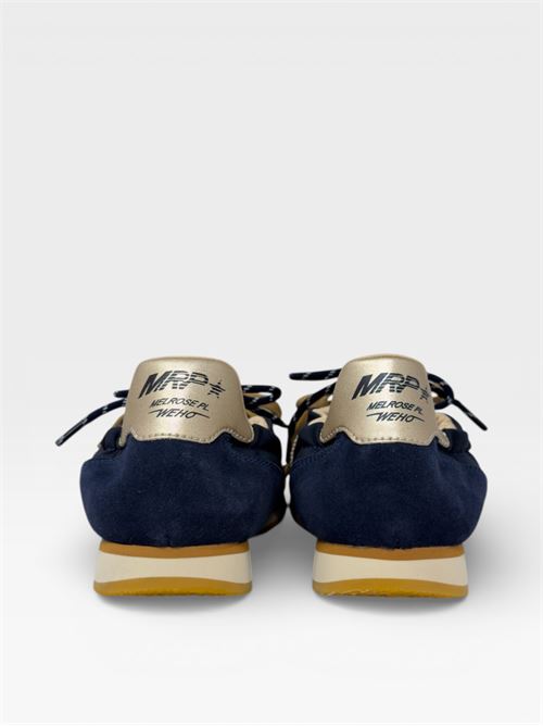 Sneakers in suede e pelle blu con dettagli a contrasto MARIPE' | PURECOMBIBLUE/GOLD