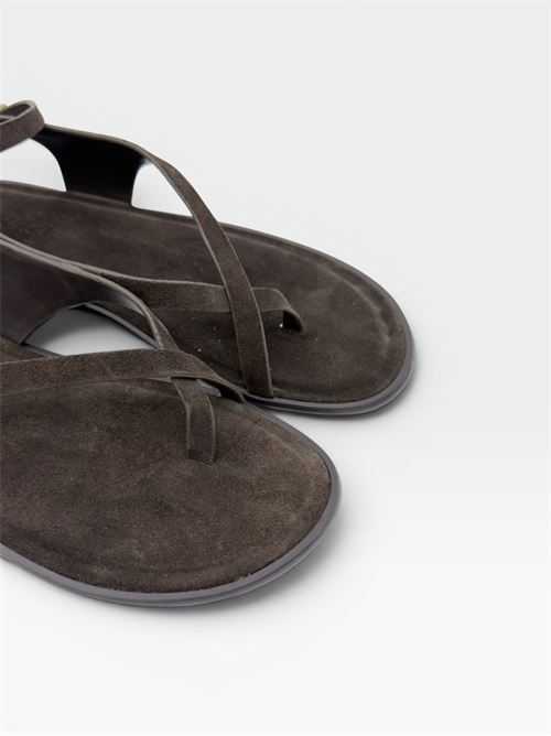 Sandali infradito in suede da donna MORMORA | 25F862123SUEDEBROWN