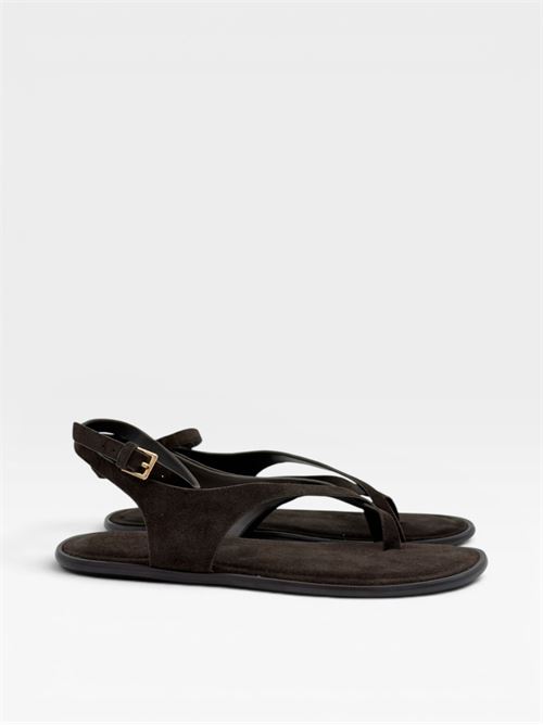 Sandali infradito in suede da donna MORMORA | 25F862123SUEDEBROWN