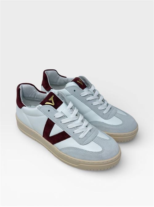 Sneakers Bianche con Dettagli Bordeaux VITAMINA | DUBAI5PELLE+CROSTABIANCO+BORDEAUX