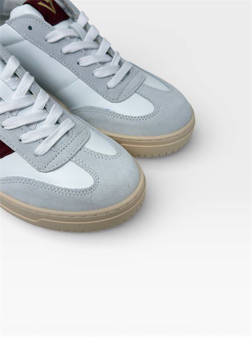 Sneakers Bianche con Dettagli Bordeaux VITAMINA | DUBAI5PELLE+CROSTABIANCO+BORDEAUX