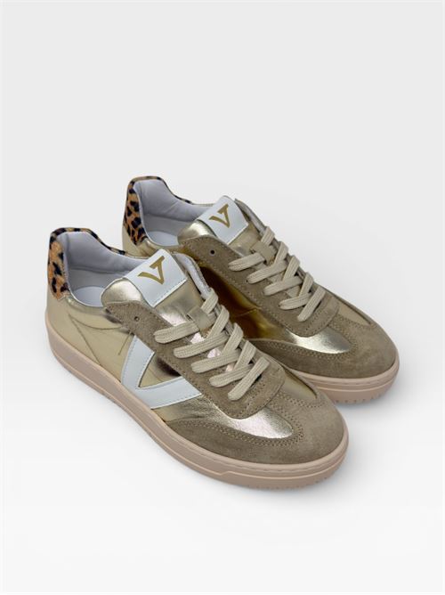 Sneakers Oro con Dettagli Animalier VITAMINA | DUBAI5PELLE+CROSTAPLATINO+CAPPUCCIO