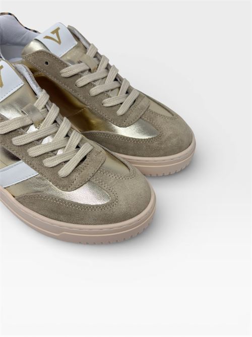 Sneakers Oro con Dettagli Animalier VITAMINA | DUBAI5PELLE+CROSTAPLATINO+CAPPUCCIO