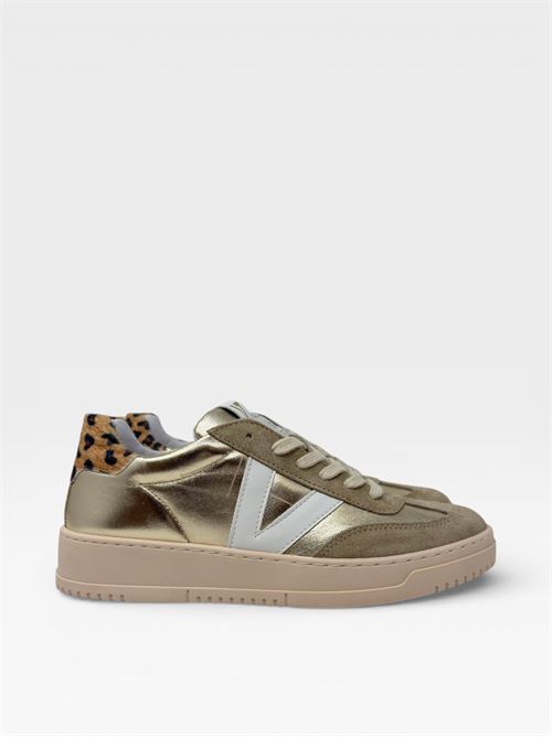 Sneakers Oro con Dettagli Animalier VITAMINA | DUBAI5PELLE+CROSTAPLATINO+CAPPUCCIO