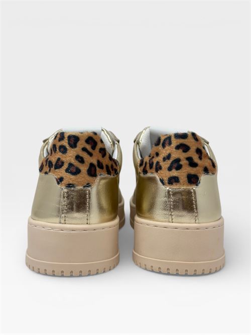 Sneakers Oro con Dettagli Animalier VITAMINA | DUBAI5PELLE+CROSTAPLATINO+CAPPUCCIO