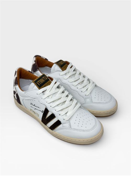 Sneakers Bianche con Dettagli Animalier VITAMINA | SPECIAL02PELLEBIANCO/CHOCOLA