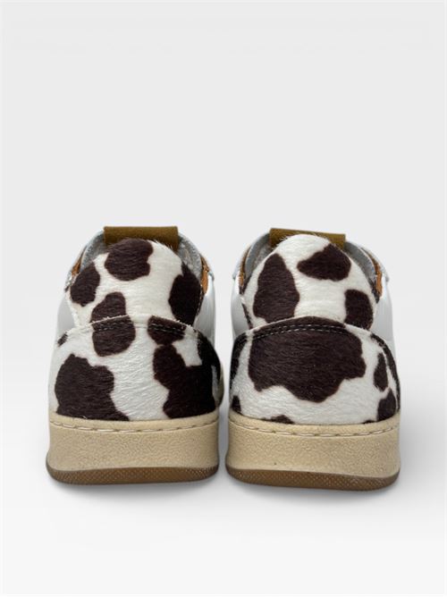 Sneakers Bianche con Dettagli Animalier VITAMINA | SPECIAL02PELLEBIANCO/CHOCOLA