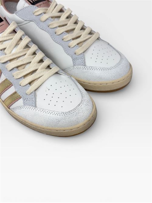 Sneakers Bianche con Dettagli Oro VITAMINA | SPECIAL02PELLEBIANCO/PLATINO
