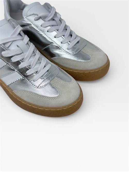 Sneakers Argento e Bianco VITAMINA | STEVEN01PELLEARGENTO+BIANCO