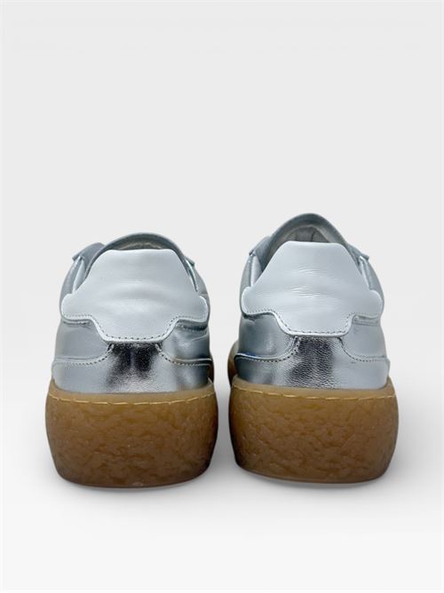 Sneakers Argento e Bianco VITAMINA | STEVEN01PELLEARGENTO+BIANCO